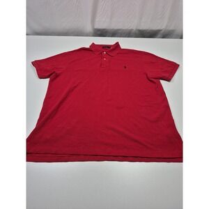 Polo Ralph Lauren Polo Shirt Mens 2XB Red Big & Tall Pique Cotton Pony Logo
